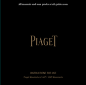 Piaget 534P Bedienungsanleitung