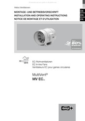 Helios MultiVent MV EC-Serie Montage- Und Betriebsvorschrift