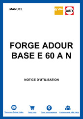 FORGE ADOUR BASE E 60 A N Gebrauchsanweisung