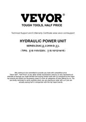 VEVOR ZXAC220V-2.2KW-D-10L Bedienungsanleitung