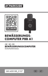Parkside PBB A1 Sicherheitshinweise
