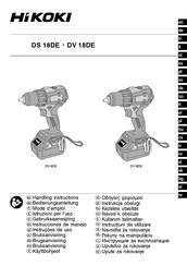 HIKOKI DS 18DE Bedienungsanleitung