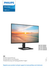 Philips 1000 Serie Bedienungsanleitung