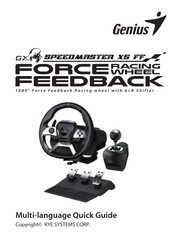 Genius GX SPEEDMASTER X5 FF FORCE RACING WHEEL FEEDBACK Kurzanleitung