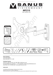 Sanus VisionMount MF215 Bedienungsanleitung