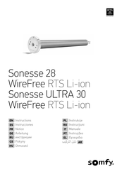 SOMFY Sonesse ULTRA 30 WireFree RTS Li-ion Anleitung