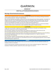 Garmin ONDECK Installationsanweisungen