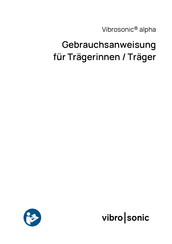 Vibrosonic alpha Gebrauchsanweisung