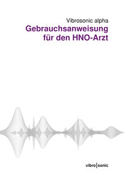 Vibrosonic alpha Gebrauchsanweisung