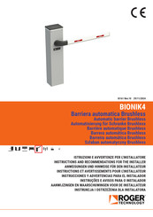 Roger Technology BIONIK4 Anweisungen Und Hinweise Für Den Installateur