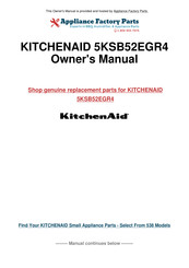 KitchenAid Ultra Power 5KSB52EGR4 Anleitungen & Rezepte