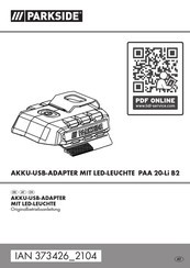 Parkside PAA 20-Li B2 Originalbetriebsanleitung