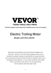 VEVOR LAN255 Bedienungsanleitung