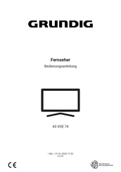 Grundig 43 VOE 74 Bedienungsanleitung