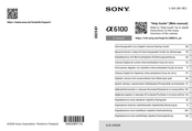 Sony A6100 Einführungsanleitung