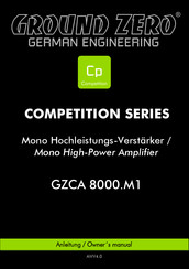 Ground Zero COMPETITION SERIE Anleitung