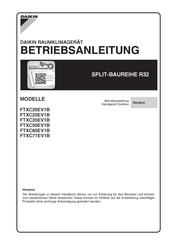 Daikin FTXC60EV1B Betriebsanleitung