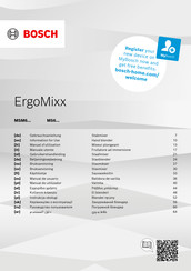 Bosch ErgoMixx MSM6 Serie Gebrauchsanleitung