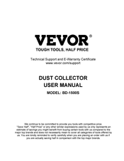 VEVOR BD-1500S Bedienungsanleitung