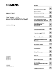 Siemens RTU3051C Betriebsanleitung