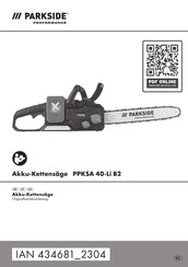 Parkside Performance PPKSA 40-Li B2 Originalbetriebsanleitung