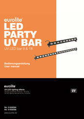 EuroLite LED Party UV Bar-9 Bedienungsanleitung