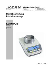 KERN&SOHN PCB 6000-0 Betriebsanleitung