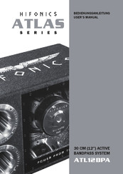 Hifonics ATLAS Serie Bedienungsanleitung