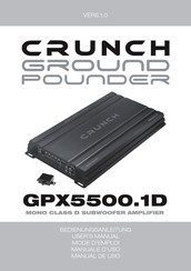 Crunch GROUND POUNDER GPX5500.1D Bedienungsanleitung