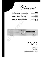 VINCENT CD-S2 Bedienungsanleitung
