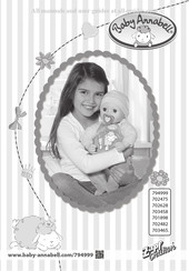 Zapf Creation Baby Annabell 702475 Bedienungsanleitung