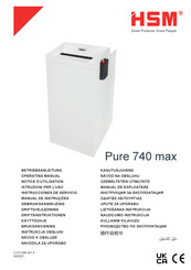 HSM Pure 740 max Betriebsanleitung