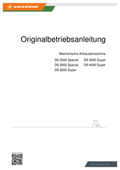 Amazone D9 3000 Special Originalbetriebsanleitung