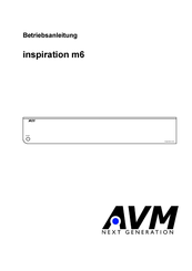 Avm inspiration m6 Betriebsanleitung