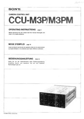 Sony CCU-M3P Bedienungsanleitung