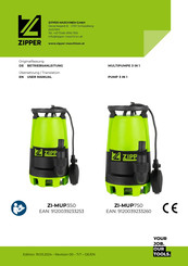 Zipper ZI-MUP750 Betriebsanleitung