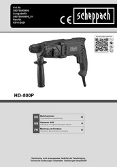 Scheppach HD-800P Original Bedienungsanleitung