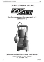 Go/on ZSPQW550-E Gebrauchsanleitung