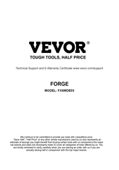 Vevor FXSMDE03 Bedienungsanleitung