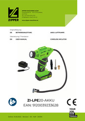 Zipper Maschinen ZI-LPE20-AKKU Betriebsanleitung