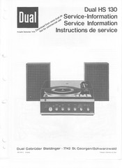 Dual HS130 Serviceinformation