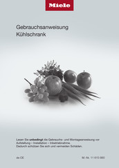 Miele K 7303 D Selection Gebrauchsanweisung
