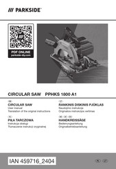 Parkside PPHKS 1800 A1 Bedienungsanleitung Und Originalbetriebsanleitung