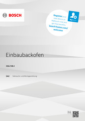 Bosch HQA 74B 3 Serie Gebrauchs- Und Montageanleitung
