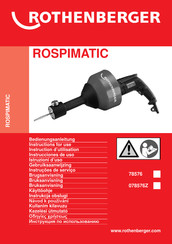 Rothenberger ROSPIMATIC Bedienungsanleitung