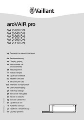 Vaillant aroVAIR pro VA 2-060 DN Betriebsanleitung