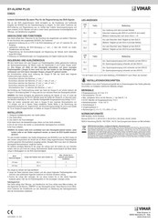 Vimar BY-ALARM PLUS Kurzanleitung