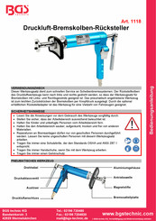 BGS technic 1118 Bedienungsanleitung