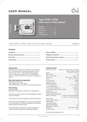 OJ Electronics OTN2-1999 Bedienungsanleitung