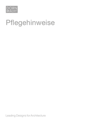Dornbracht Meta.02 8302097900 Pflegehinweise